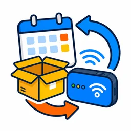 短期レンタルWiFiのイラスト